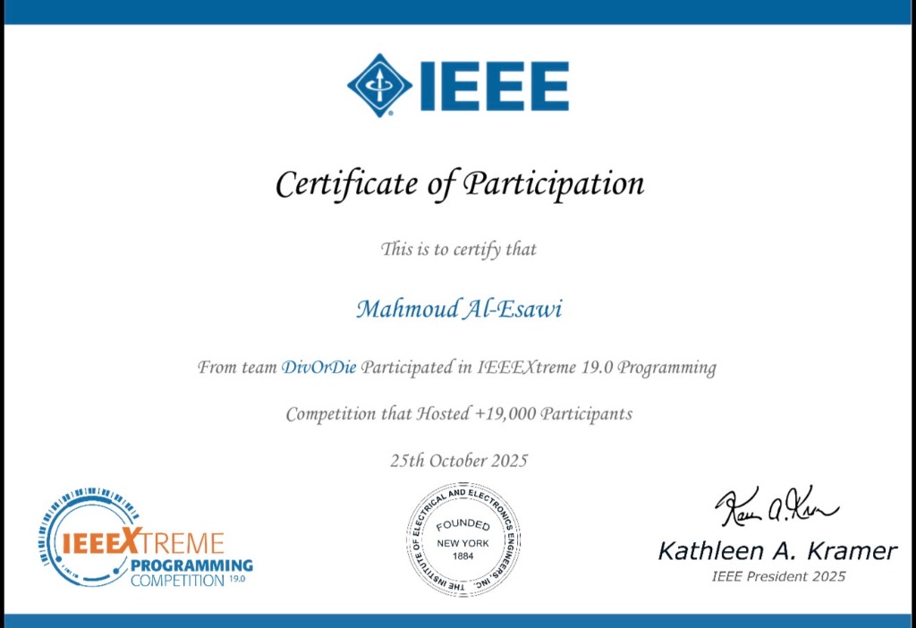 IEEEXtreme 19.0 Programming Competition
